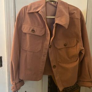 Avec Les Filles Pink Corduroy Bomber Jacket